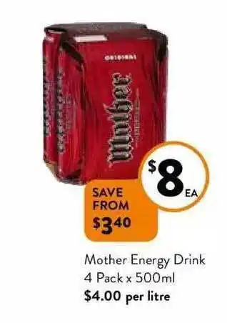 Mother energy drink