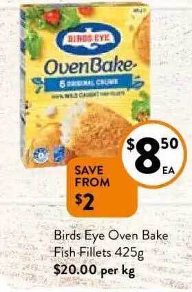 Foodworks Birds eye oven bake fish fillets offer