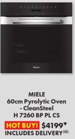 The Good Guys Miele 60cm Pyrolytic Oven - CleanSteel offer