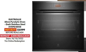 The Good Guys Electrolux 60cm Pyrolytic Oven - Dark Stainless Steel offer