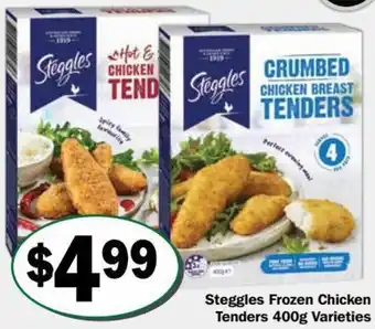 Friendly Grocer Steggles Frozen Chicken Tenders 400g Varieties offer