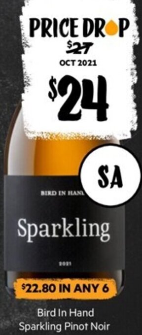First Choice Liquor Bird In Hand Sparkling Pinot Noir offer