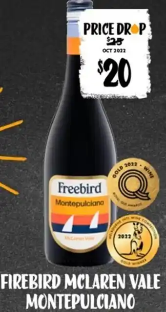 First Choice Liquor Firebird Mclaren Vale Montepulciano offer