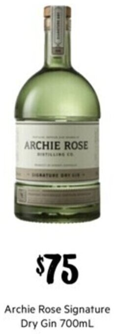 First Choice Liquor Archie Rose Signature Dry Gin 700ml offer