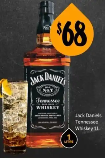 First Choice Liquor Jack Daniels Tennessee Whiskey 1 Litre offer