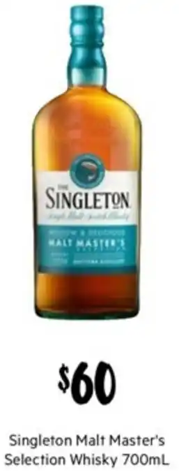 First Choice Liquor Singleton Malt Master's Selection Whisky 700ml offer