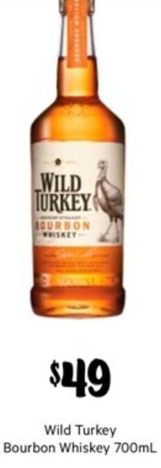 First Choice Liquor Wild Turkey Bourbon Whiskey 700ml offer