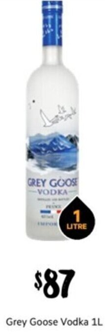 First Choice Liquor Grey Goose Vodka 1L offer