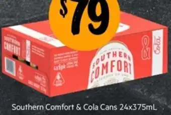 First Choice Liquor Southern Comfort & Cola Cans 24x375ml offer