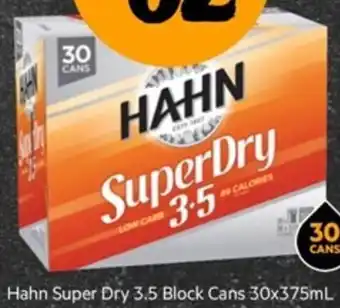 Hahn Super Dry 3.5 Block Cans 30x375ml