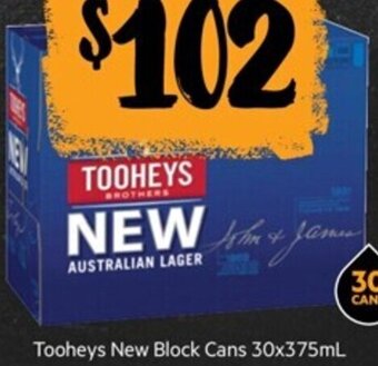 First Choice Liquor Tooheys New Block Cans 30x375ml offer
