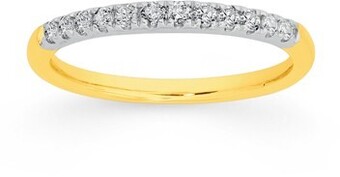 Prouds 9ct gold diamond claw set band offer