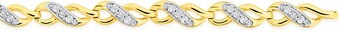 Prouds 9ct gold diamond infinity link bracelet offer