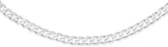 Prouds Sterling silver 45cm bevelled curb chain offer