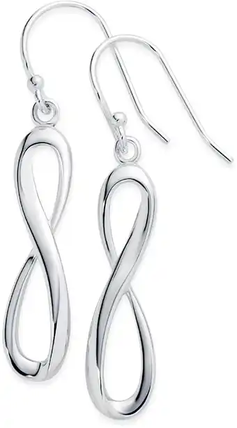 Prouds Sterling silver infinity drop earrings offer