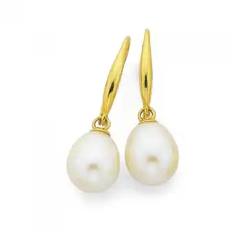 Prouds 9ct gold cultured fresh water pearl drop earrings offer