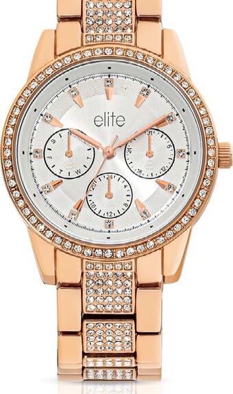 Prouds Elite ladies rose tone watch offer