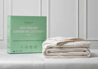 Myer Heritage australian superfine cotton light weight quilt offer