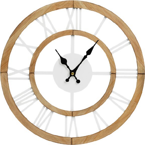 Australian house & garden noosa wooden roman numerals clock 40cm offer