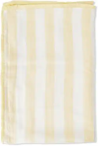 Myer Australian house & garden fringed linen tablecloth yellow wide stripe offer