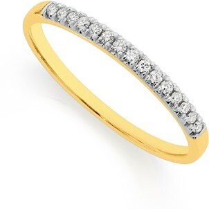 Angus & Coote Exquisites 9ct gold diamond fine band offer