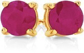 Angus & Coote 9ct gold natural ruby stud earrings offer