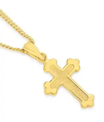 Angus & Coote 9ct gold kids cross pendant offer