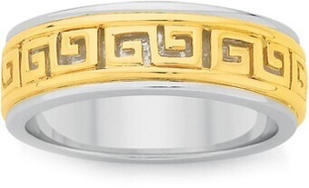 Angus & Coote 9ct gold & sterling silver men's ring offer