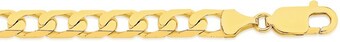 Angus & Coote 9ct gold men's solid 22cm bevelled square curb bracelet offer