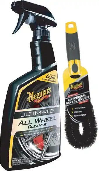 Autobarn Meguiar’s ultimate all wheel cleaner 710ml & universal wheel brush offer