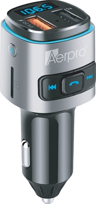 Aerpro in car bluetooth hands free fm transmitter kit with usb fast charger