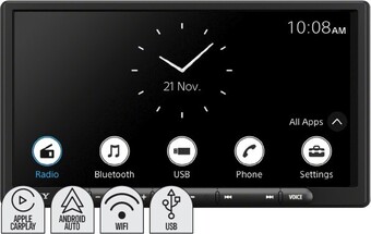 Autobarn Sony 6.9” 220w av wireless car play android auto receiver offer