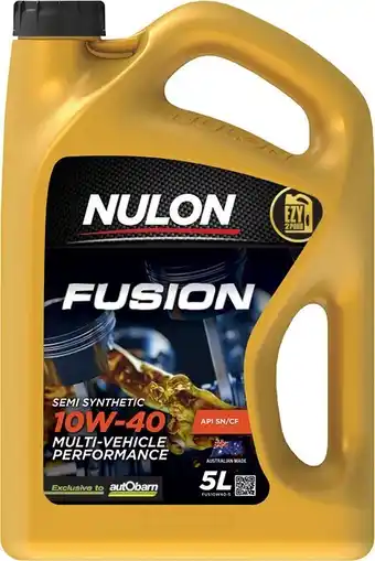 Autobarn Nulon fusion multi-vehicle performance 10w-40 5l offer