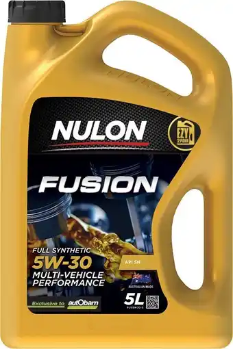 Autobarn Nulon fusion multi-vehicle performance 5w-30 5l offer