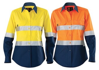 RSEA Safety Eleven women’s aerocool hi-vis spliced l/s shirt with perforated 3m™ tape offer