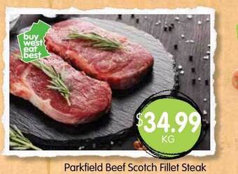 Spudshed Parkfield beef scotch fillet steak offer
