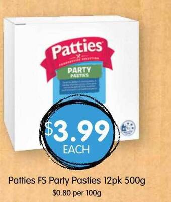 Spudshed Patties fs party pasties offer