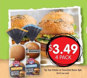 Spudshed Tip top potato or gourmet buns offer