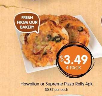 Spudshed Hawaiian or supreme pizza rolls offer