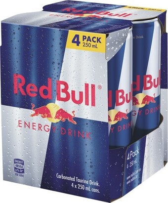 IGA Red bull energy drink 4x250ml selected varieties offer