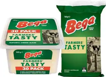 IGA Bega cheese block 750g or slices 500g selected varieties offer