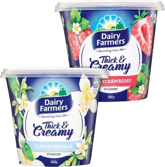 IGA Dairy farmers thick & creamy yoghurt 150g selected varieties offer
