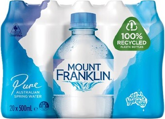 IGA Mount franklin pure australian spring water 20x500ml offer