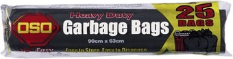 IGA Oso heavy duty 90cm x 63cm garbage bags 25 pack offer