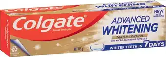 IGA Colgate toothpaste 115g selected varieties offer
