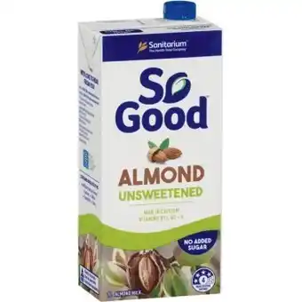 IGA Sanitarium so good long life almond milk 1 litre selected varieties offer