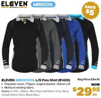 RSEA Safety Eleven Aerocool L/S Polo Shirt (E1426) offer