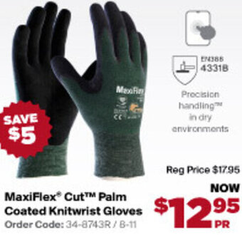 RSEA Safety MaxiFlex Cut Palm Coated Knitwrist Gloves offer