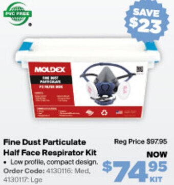 RSEA Safety Fine Dust Particulate Half Face Respirator Kit offer