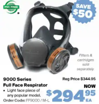 RSEA Safety 9000 Series Full Face Respirator offer